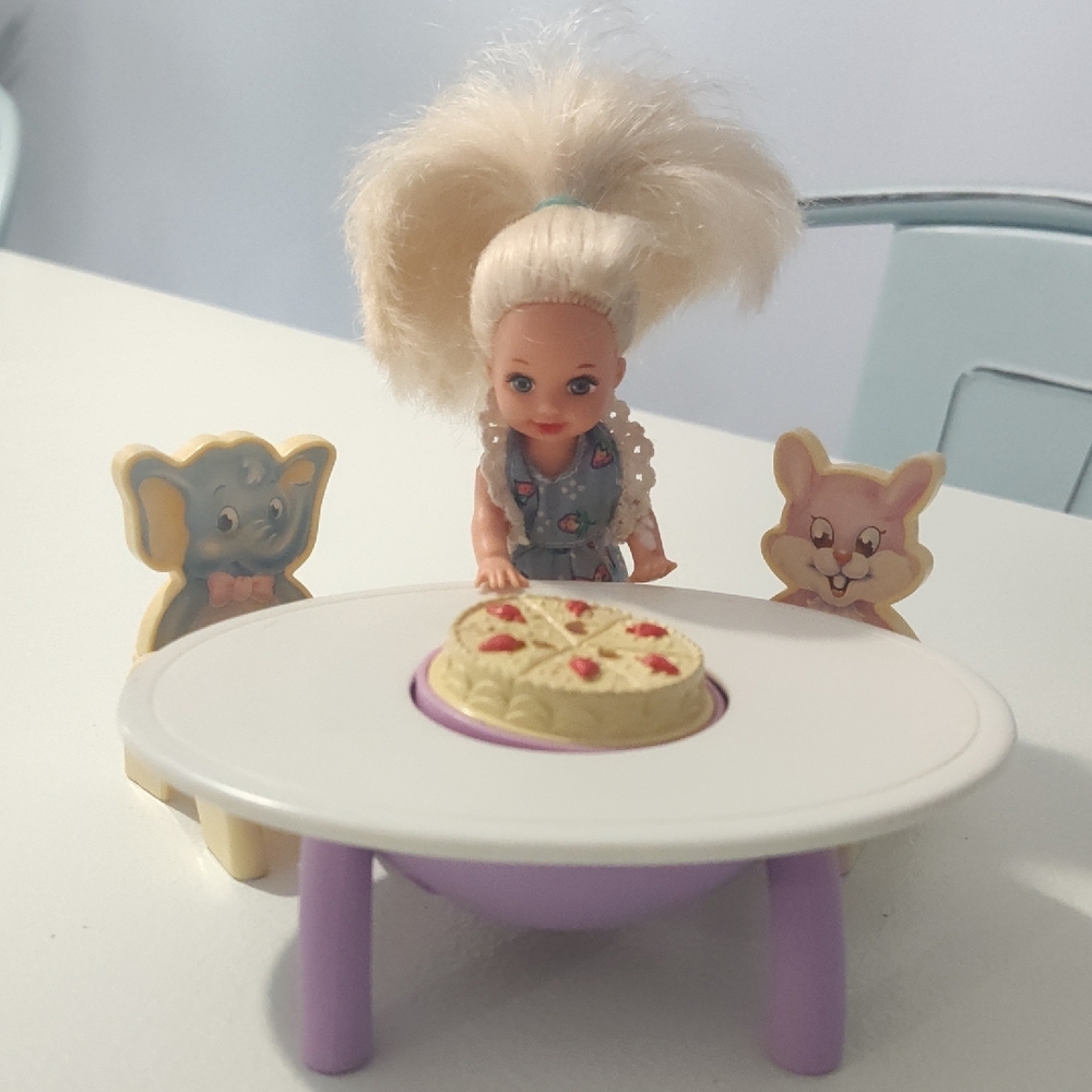 Mattel Doll with Animal Friends and Cake Set